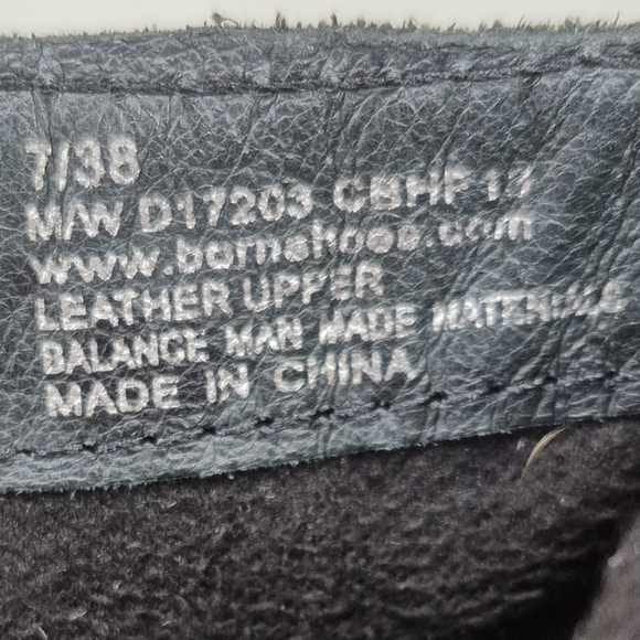 Born ankle boots women's 7 black leather block heel cap toe side zip - Picture 13 of 14